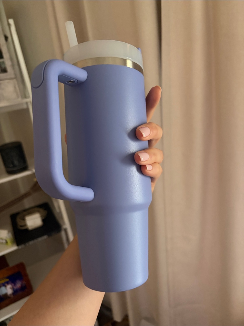 Stanley Purple Travel Tumbler with Handle and Straw 30 oz - Picture 2 of 2
